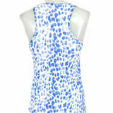 J Crew Women's white/blue Size XS Scoop Neck Sequined Spring Sleeveless