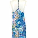 Tori Richard Women's Blue Size 2 sheath Silk Splatter Dress