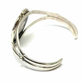 Navajo 925 Sterling Silver Abstract Tucson Turquoise Bangle