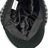 Aldo Black Gray Newsboy Houndstooth Hat