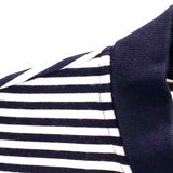 SCOTCH&SODA Men's Navy White Size M Bamboo Stripe Polo