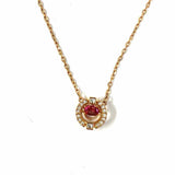 Swarovski Pink Gold Tone Pendant 17" Crystal Necklace