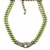 HEIDI DAUS Green Collar embellished Necklace