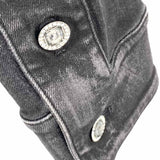 Chanel Women's Black Size 34/XS Denim Jacket w/ Black & White Shag Details