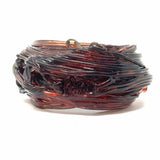 Gaetano Pesce 2004 Spaghetti Design Resin Burgundy Bangle 3.5" Bracelet