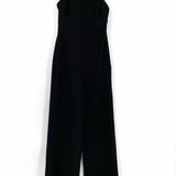 HALSTON HERITAGE Women's Black Size 0/XS Sleeveless Wide Leg Jump Suit