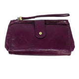HOBO INTERNATIONAL Purple Bi-Fold Lace Leather Wallet