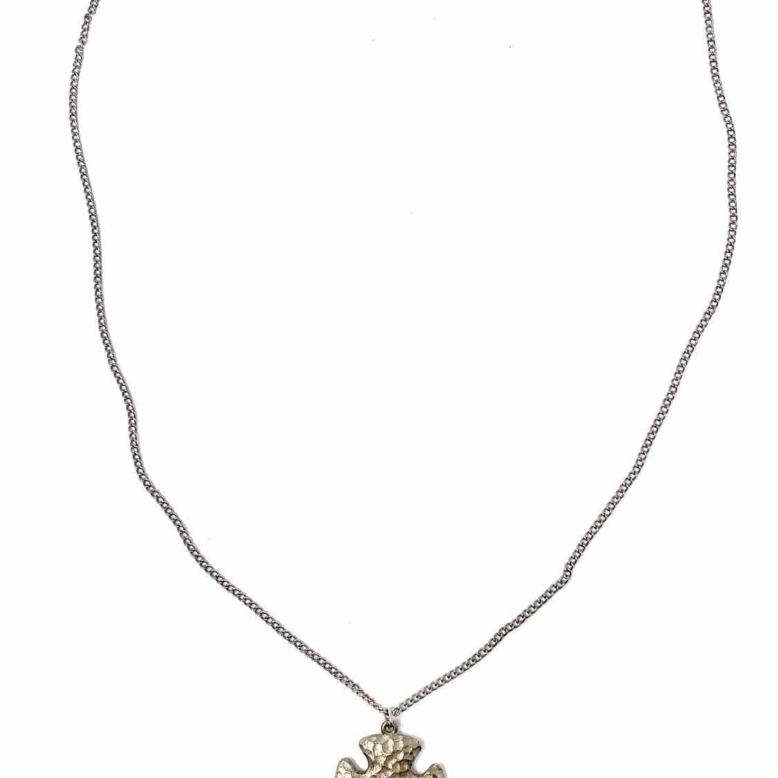 Metal Silver Arrowhead Necklace