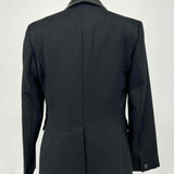 rag & bone Harper Women's Black Size 2 Leather Trim Blazer