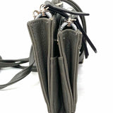 Nicole by N. Miller Gray Zip Wallet vegan leather Crossbody