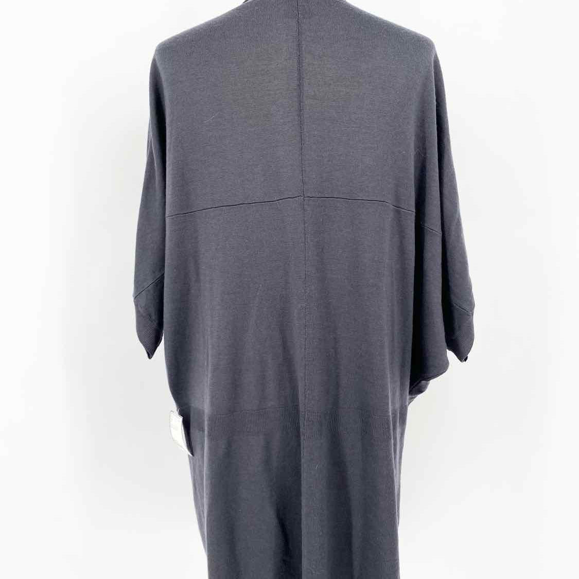 Poles Women's Gray Size S Short Sleeve Merino Wool Cardigan