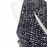 cinq a sept Pandora Women's Black White Size 6 Pleated Speckled Dress