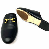 Quince Women's Black Size 8 Loafer Leather Horsebit Mules