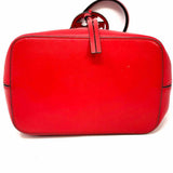 Tory Burch Miller Red Shoulder Leather Bucket Bag