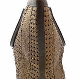 Max Mara Brown Large Woven Leather Tote