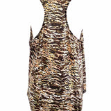 Joie Women's Brown Size L Scoop Neck Silk Abstract Sleeveless