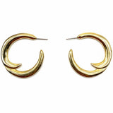 Statement Gold Tone Hoop Earrings