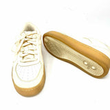 alo Women's Ivory Size 7.5 Vegan Leather Sneakers