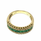 EFFY size 7 14K Yellow Gold Band Diamond Ring