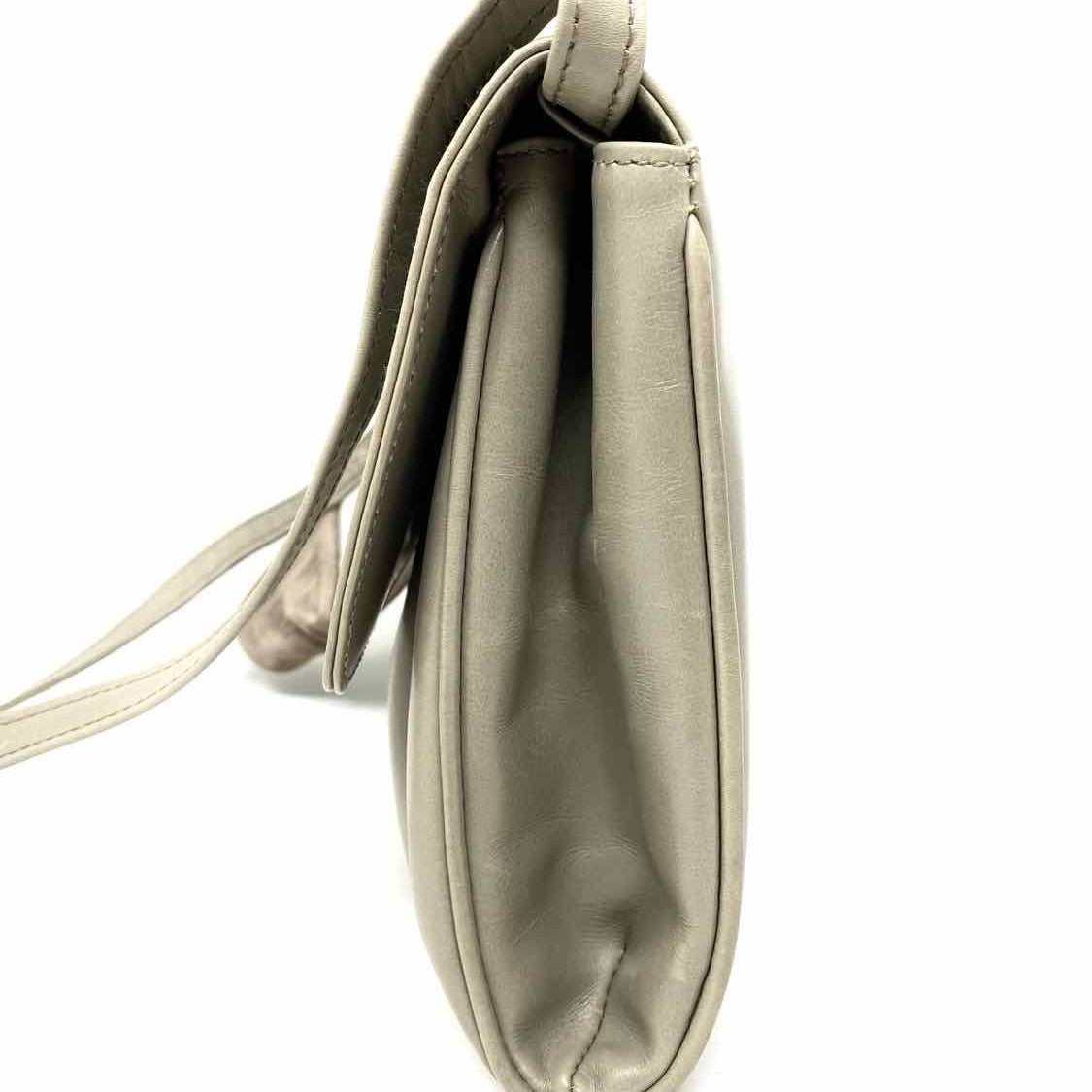 Salvatore Ferragamo Gray Flap pleated Leather Crossbody