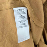 Vince Women's Khaki Size 4 Front Knot Linen Blend Midi Skirt