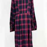 We The Free Odessa Women's Black Red Military Style Size S Long Plaid Jacket