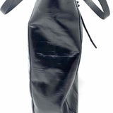 REBECCA MINKOFF Buckle Up Black Leather Tote