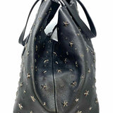 JIMMY CHOO Black Pimlico Star Studded Leather Tote