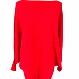 Kerisma Women's Red Size S/m Dolman Sleeve Viscose Blend Ribbed Sweater