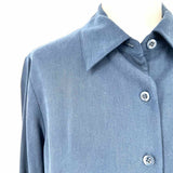 Pendleton Women's Navy Size MP Button Down Tencel Long Sleeve