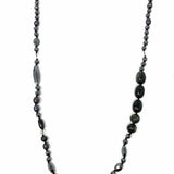 anthology Gunmetal Beaded Hematite & Pearl Necklace