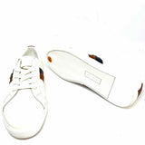 Lauren by RL Women's White Size 8.5 Lace-up Leather Stripe Sneakers
