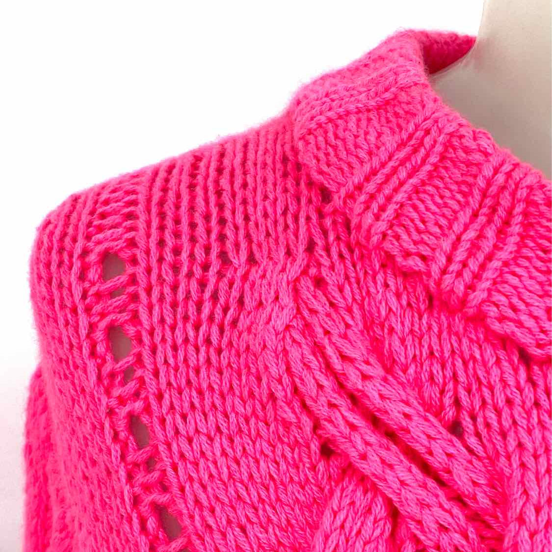 Spencer Vladimir Women's Pink Purple Size M/L Ombre Cashmere Cable knit Sweater