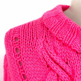 Spencer Vladimir Women's Pink Purple Size M/L Ombre Cashmere Cable knit Sweater