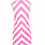 STS Sail to Sable Vestido sin mangas Chevron talla 4 rosa fuerte/blanco para mujer