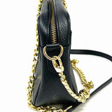 14th & Union Black Camera Bag Pebbled Leather Crossbody