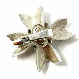 Trifari Silver tone Clip On 1" Earrings