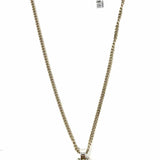 KING BABY 925 Crowned Heart Sterling Silver Pendant 17.5" CZ Necklace