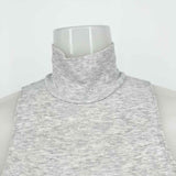 Vuori Women's Gray Size S Turtleneck Ribbed Sleeveless