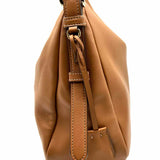 Prada Aimee Large Caramel Hobo Leather Shoulder Bag