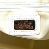 Furla Off White Croc Embossed Leather Made in Italy Tote