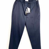 ST. JOHN Women's Navy Blue Straight Cotton Size S Pants