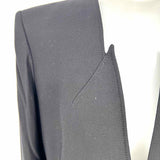 HELMUT LANG Women's Black Size 4 Inverted-Notch Collarless Blazer