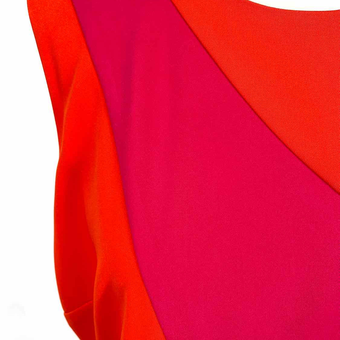 ALEXIA ADMOR Women's White / Pink / Red Size 12 Shift Color Block Dress