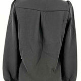 Sezane Abelia Women's Black Size 32/0 Faux Wrap Long Sleeve
