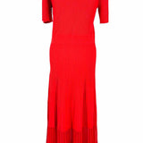 Ann Taylor Women's Red Size M Short Sleeve Ribbed Dress