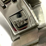 Philip Stein Teslar Dual Time Double Dial Stainless Steel Silver Oval Watch