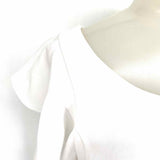 BCBGeneration Women's White Size 6 mini Ruffled Dress
