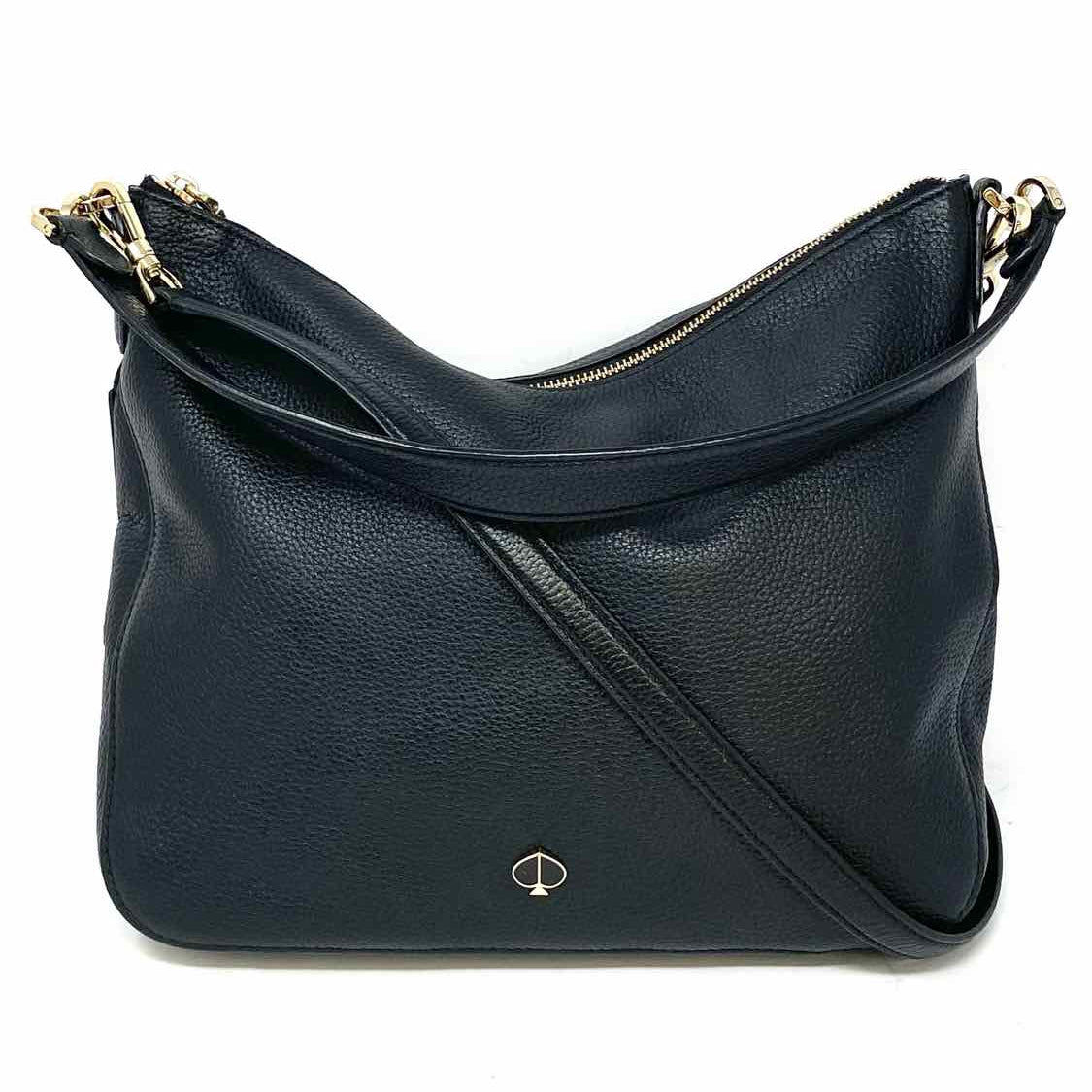 Kate Spade Black Hobo Pebbled Leather Shoulder Bag