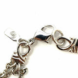 Swarovski Silver tone Multi-strand 7.25" Chain Crystal Bracelet